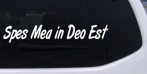 Spes Mea In Deo Est Christian Car or Truck Window Decal Sticker