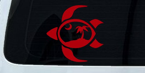 Sea Turtle Palmetto Palm Tree Moon Car or Truck Window Decal Sticker