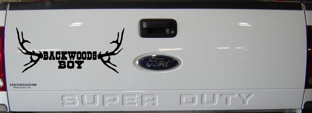 Backwoods Boy With Deer Horns Country Car or Truck Window Decal Sticker