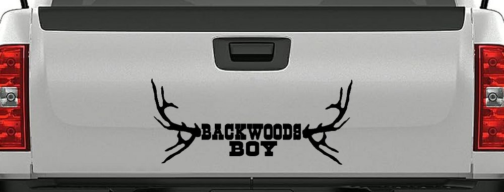 Backwoods Boy With Deer Horns Country Car or Truck Window Decal Sticker