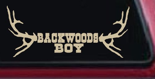 Backwoods Boy With Deer Horns Country Car or Truck Window Decal Sticker