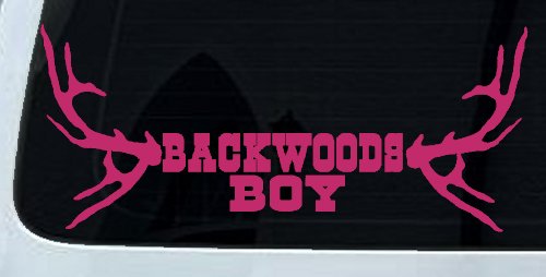 Backwoods Boy With Deer Horns Country Car or Truck Window Decal Sticker