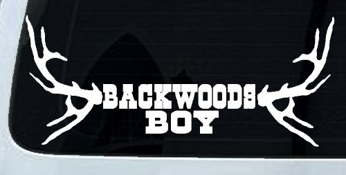 Backwoods Boy With Deer Horns Country Car or Truck Window Decal Sticker