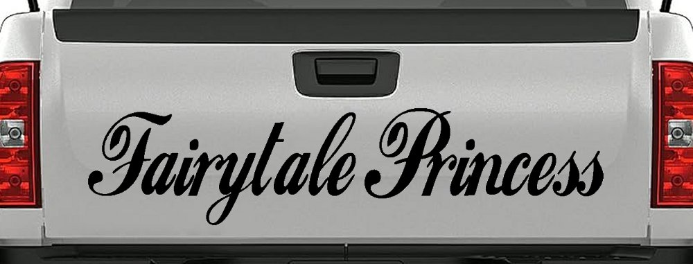Fairytale Princess Car or Truck Window Decal Sticker (Black)
