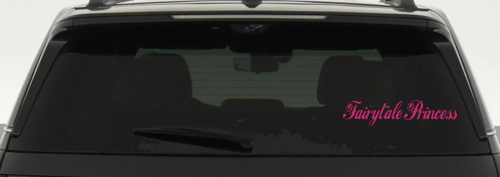 Fairytale Princess Car or Truck Window Decal Sticker (Hot Pink)