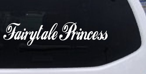 Fairytale Princess Car or Truck Window Decal Sticker (White)