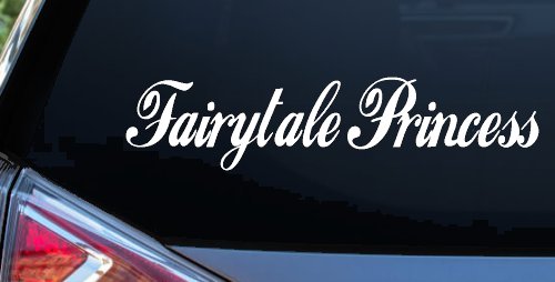 Fairytale Princess Car or Truck Window Decal Sticker (White)