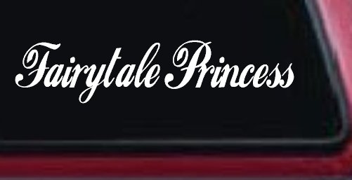 Fairytale Princess Car or Truck Window Vinyl Decal Sticker (White)