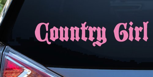 Country Girl Car or Truck Window Decal Sticker (Pink)