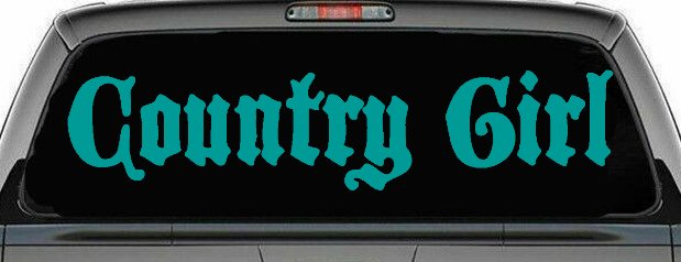 Country Girl Car or Truck Window Decal Sticker