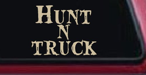 Hunt N Truck Hunting Car or Truck Window Decal Sticker (Desert Sand)