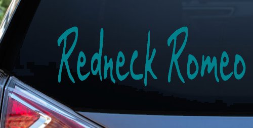 Redneck Romeo Country Car or Truck Window Decal Sticker (Turquoise Blue)
