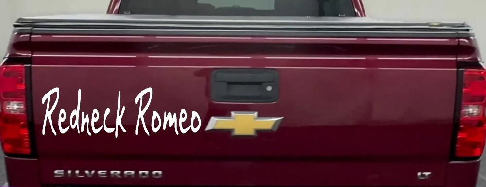 Redneck Romeo Country Car or Truck Window Decal Sticker (White)