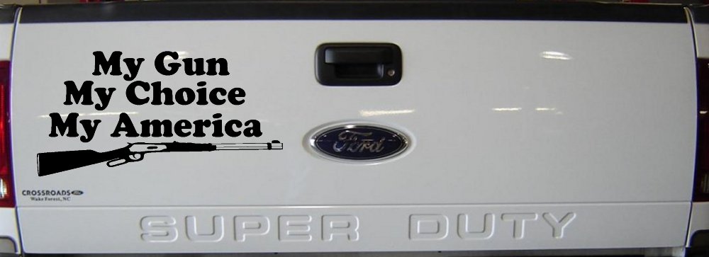 My Gun My Choice My America Hunting Car or Truck Window Decal Sticker (Black)