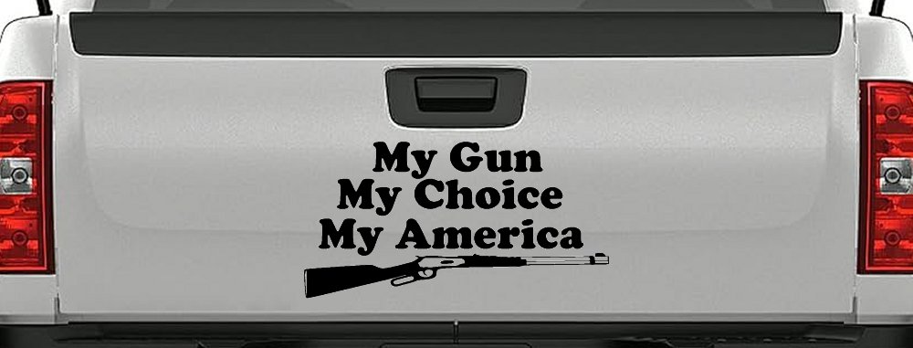 My Gun My Choice My America Hunting Car or Truck Window Vinyl Decal Sticker (Black)