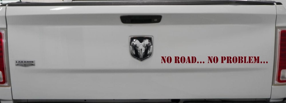 No Road No Problem Off Road Car or Truck Window Decal Sticker