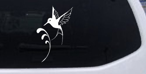 Hummingbird Car or Truck Window Decal Sticker (White)