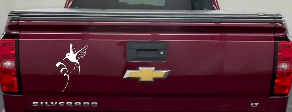 Hummingbird Car or Truck Window Decal Sticker (White)