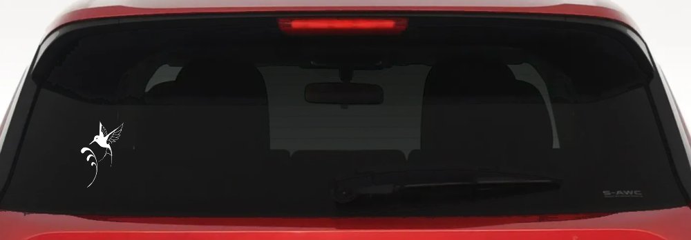 Hummingbird Car or Truck Window Decal Sticker (White)