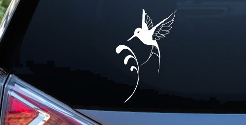 Hummingbird Car or Truck Window Decal Sticker (White)