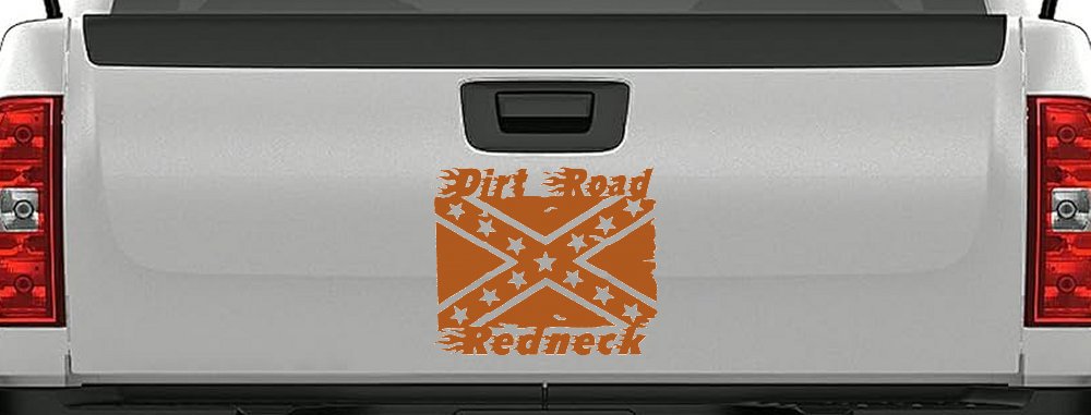 Dirt Road Redneck Rebel Flag Country Car or Truck Window Decal Sticker