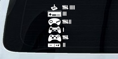 Video Game Controller Keeping Count Funny Car or Truck Window Decal Sticker