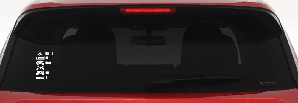Video Game Controller Keeping Count Funny Car or Truck Window Decal Sticker
