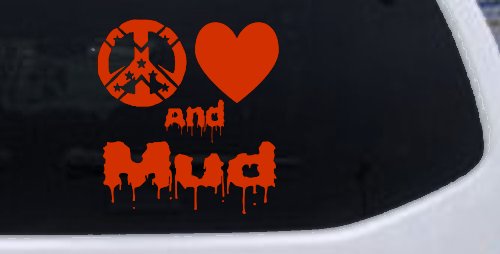 Peace Love And Mud Off Road Car or Truck Window Decal Sticker