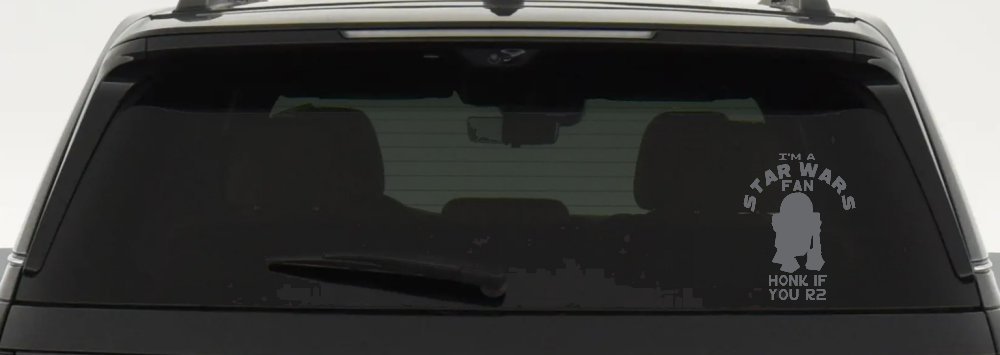 Honk If You R2 Sci Fi Car or Truck Window Decal Sticker
