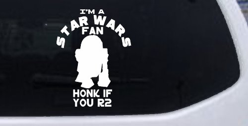 Honk If You R2 Sci Fi Car or Truck Window Decal Sticker