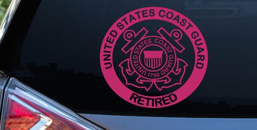 United States Coast Guard Retired Military Car or Truck Window Decal Sticker