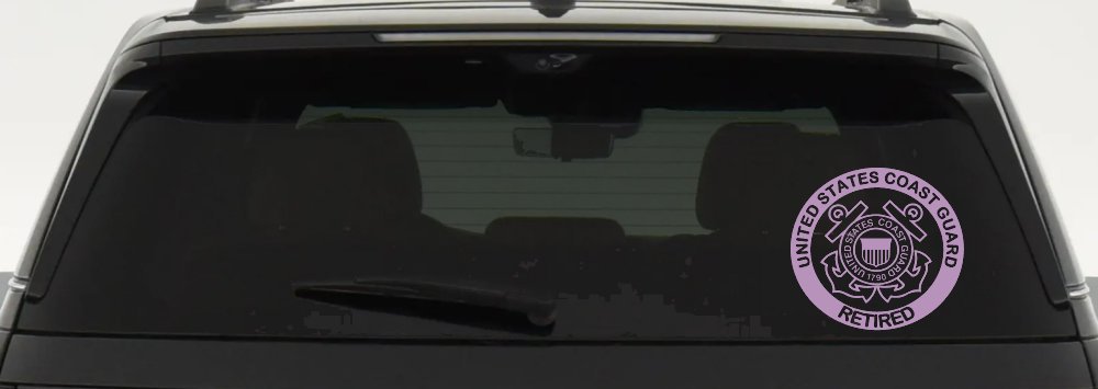 United States Coast Guard Retired Military Car or Truck Window Decal Sticker