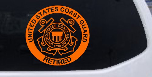 United States Coast Guard Retired Military Car or Truck Window Decal Sticker