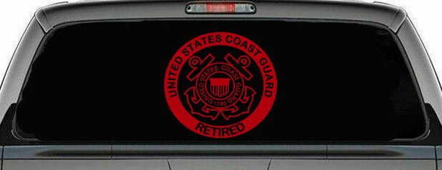 United States Coast Guard Retired Military Car or Truck Window Decal Sticker