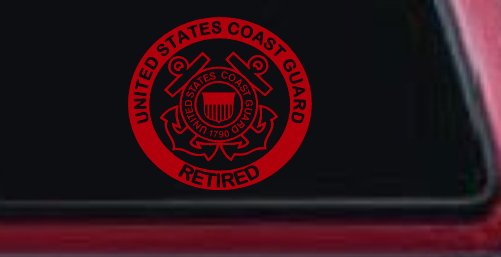 United States Coast Guard Retired Military Car or Truck Window Decal Sticker