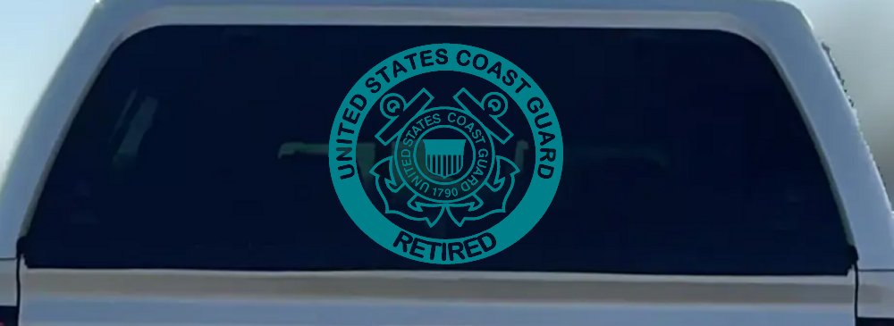 United States Coast Guard Retired Military Car or Truck Window Decal Sticker