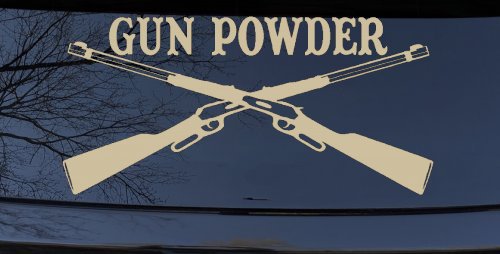 Gun Powder Hunting Car or Truck Window Decal Sticker (Desert Sand)