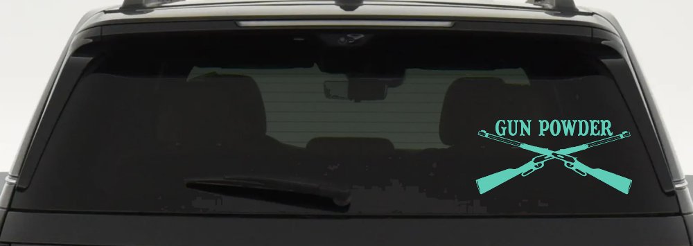 Gun Powder Hunting Car or Truck Window Vinyl Decal Sticker (Mint)