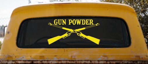 Gun Powder Hunting Car or Truck Window Decal Sticker