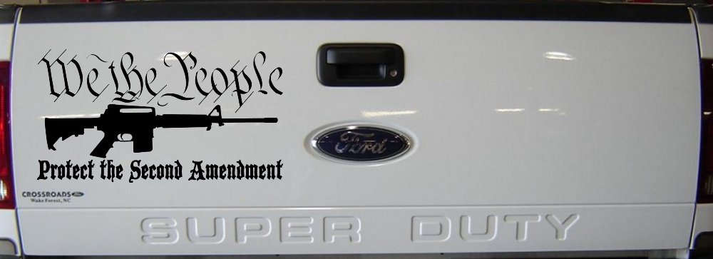 We The People Protect The Second Amendment AR15 Gun 2nd Amendment Car or Truck Window Decal Sticker