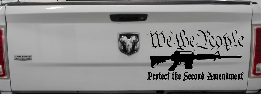 We The People Protect The Second Amendment AR15 Gun 2nd Amendment Car or Truck Window Decal Sticker