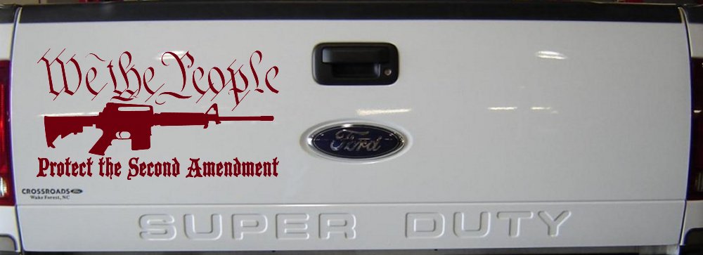 We The People Protect The Second Amendment AR15 Gun 2nd Amendment Car or Truck Window Decal Sticker