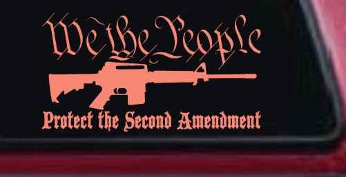 We The People Protect The Second Amendment AR15 Gun 2nd Amendment Car or Truck Window Decal Sticker