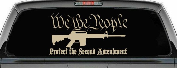 We The People Protect The Second Amendment AR15 Gun 2nd Amendment Car or Truck Window Decal Sticker