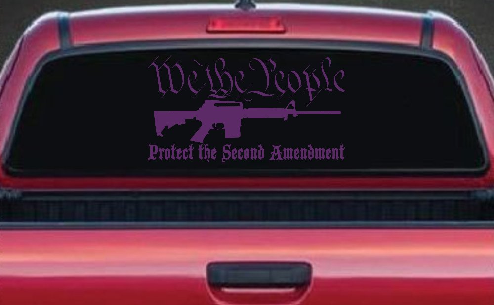 We The People Protect The Second Amendment AR15 Gun 2nd Amendment Car or Truck Window Decal Sticker