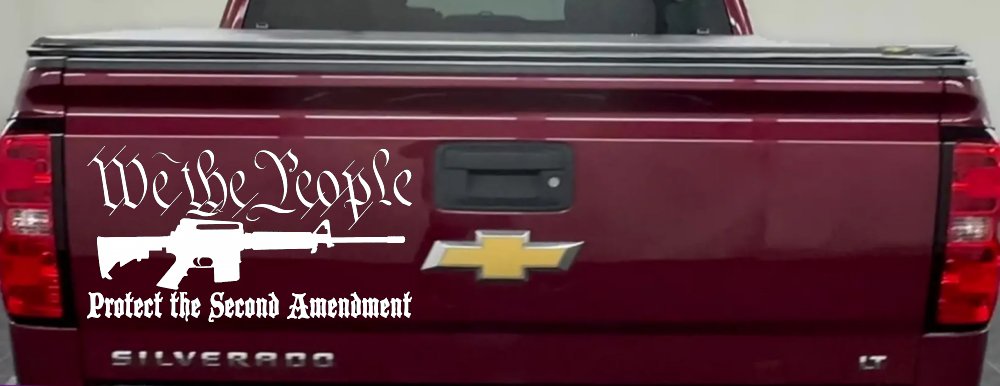 We The People Protect The Second Amendment AR15 Gun 2nd Amendment Car or Truck Window Decal Sticker