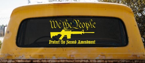 We The People Protect The Second Amendment AR15 Gun 2nd Amendment Car or Truck Window Decal Sticker