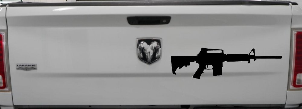 AR 15 AR15 M 16 M16 Rifle Gun Military Car or Truck Window Decal Sticker