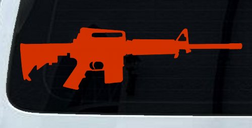 AR 15 AR15 M 16 M16 Rifle Gun Military Car or Truck Window Decal Sticker