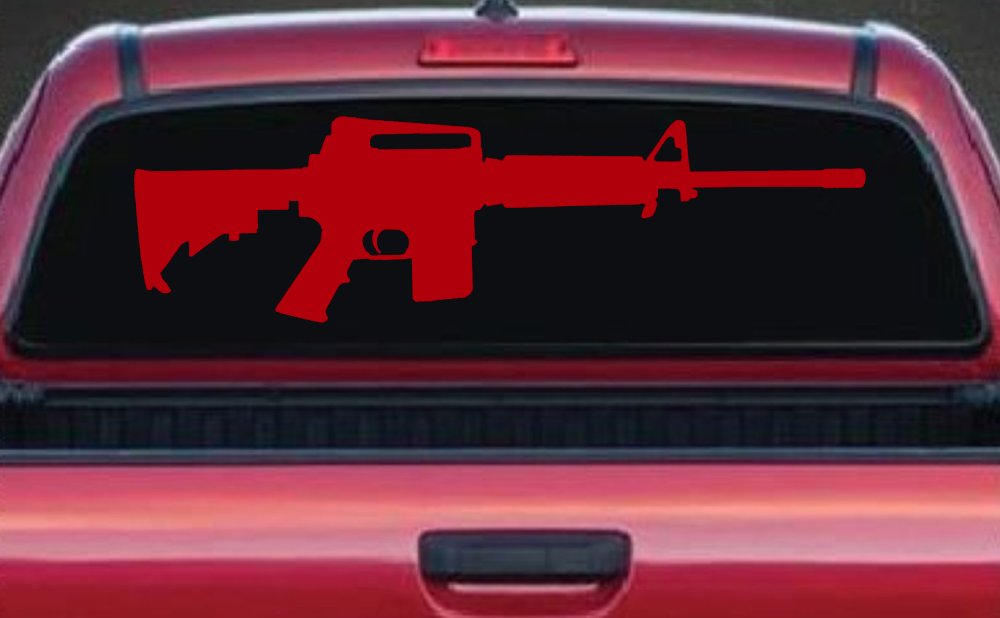 AR 15 AR15 M 16 M16 Rifle Gun Military Car or Truck Window Decal Sticker